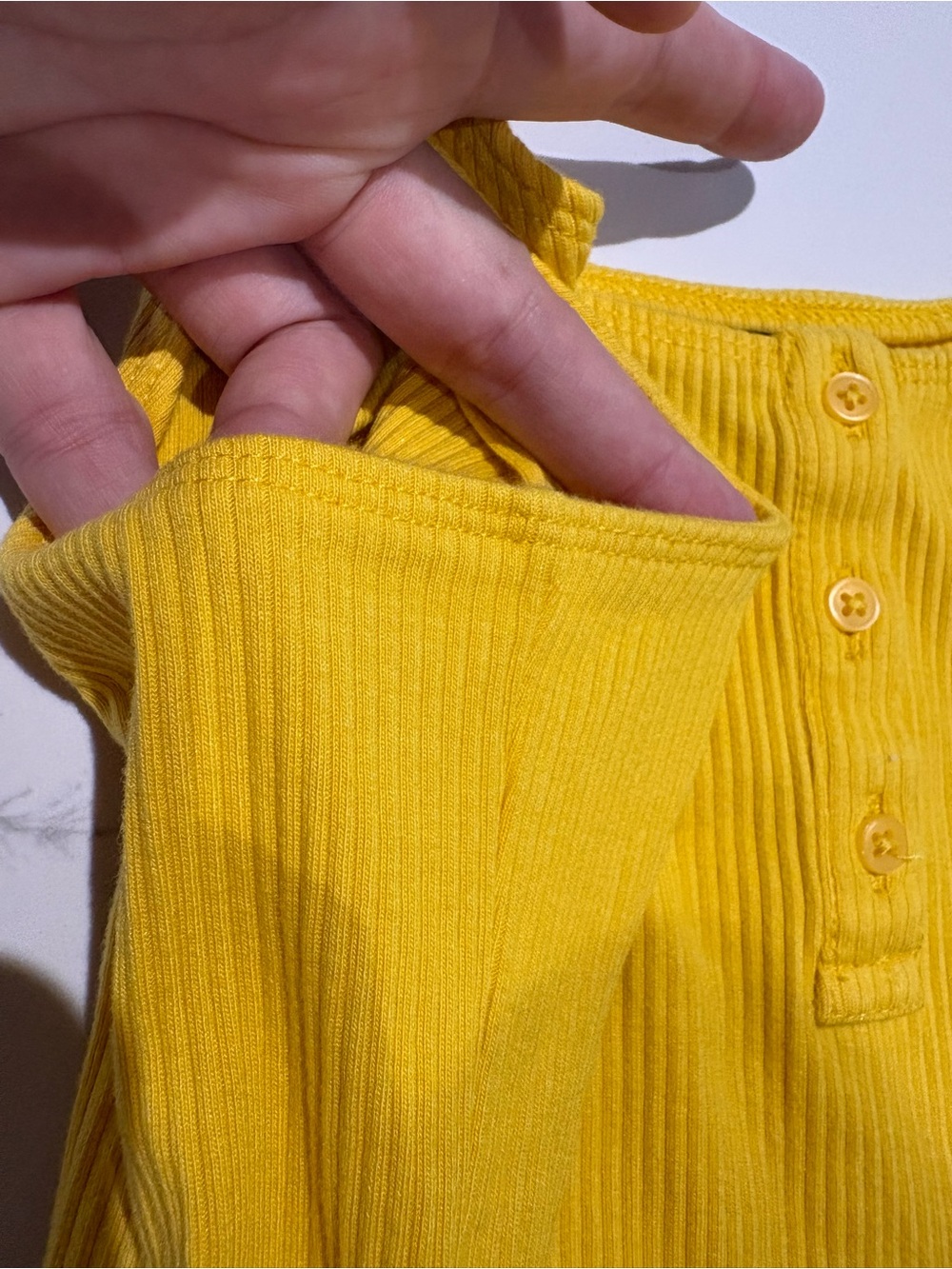 J.Crew Mustard Yellow Ribbed Ruffle Strap Tank Top M - Picture 6 of 11